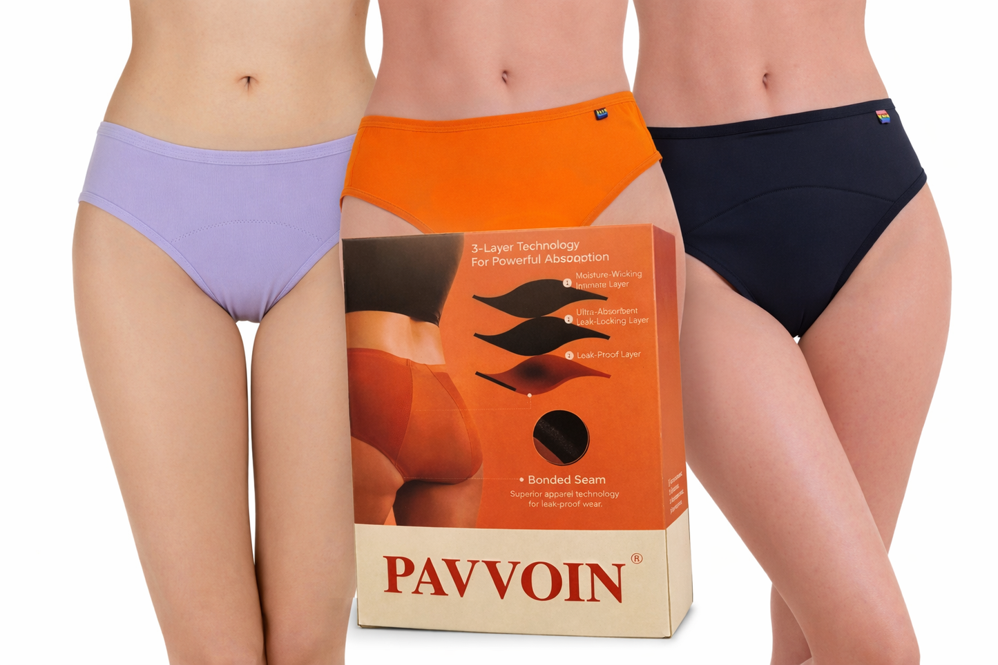 Pavvoin pro Go pad free heavy Period Hipster Leak Proof Underwear for Medium to Heavy Flow,Reusable for 2 Years Without Pads panty for women