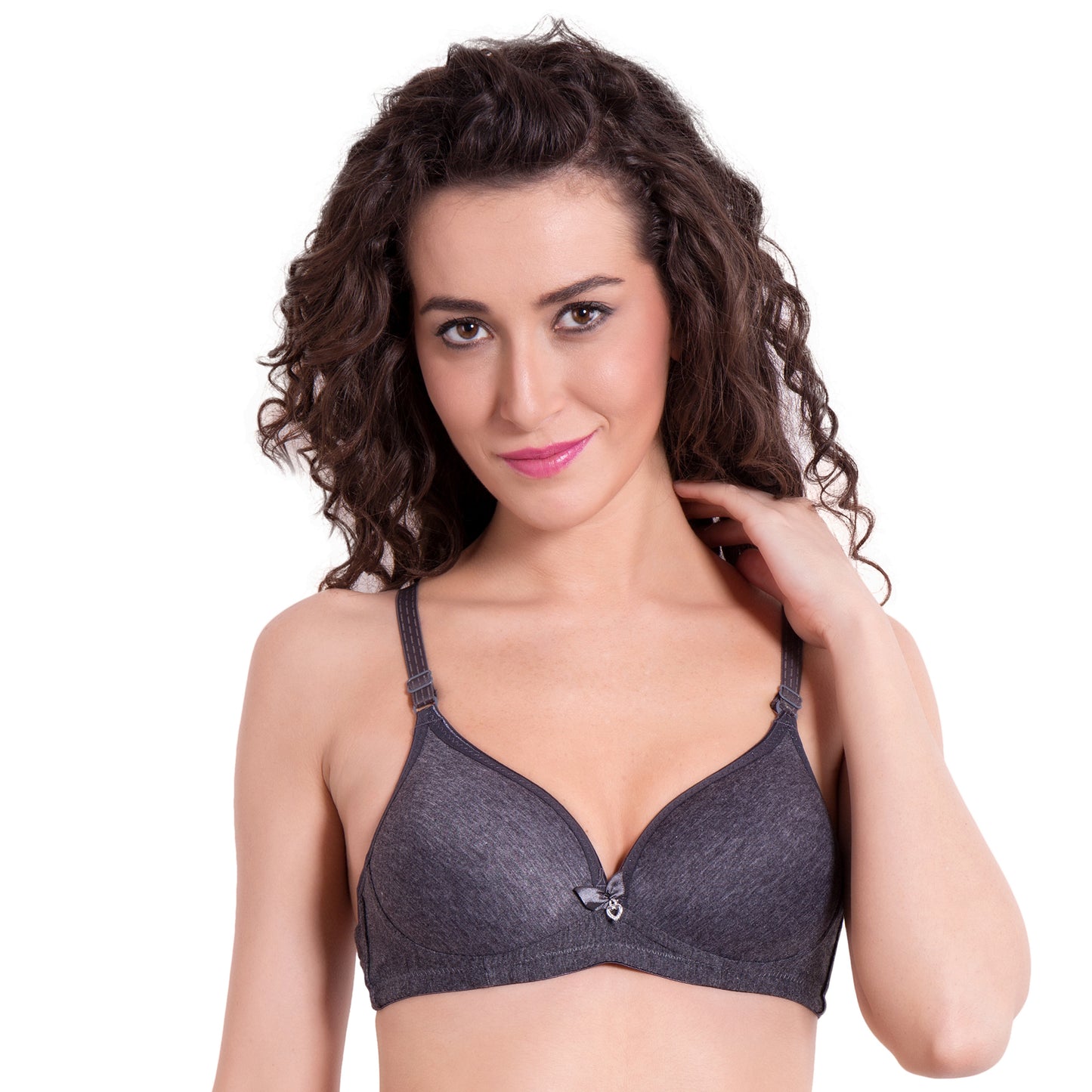 Pavvoin fine fabric wirefree padded bra for women