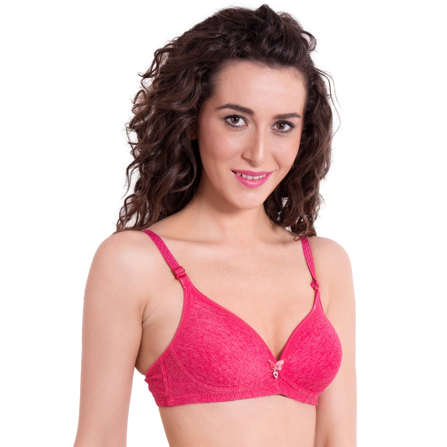 Pavvoin fine fabric wirefree padded bra for women