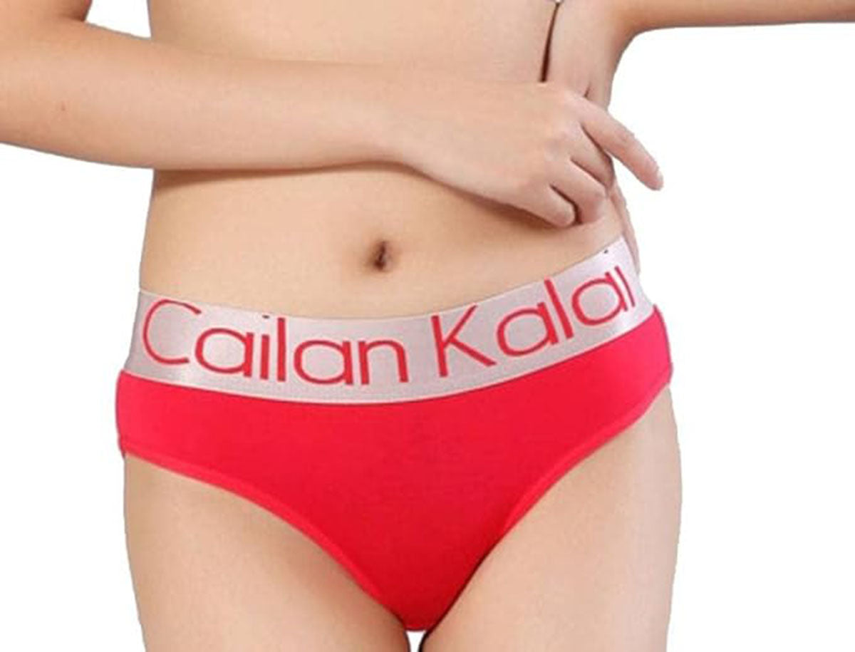 CAILAN KALAI Cotton Blend Thong Panty for Women