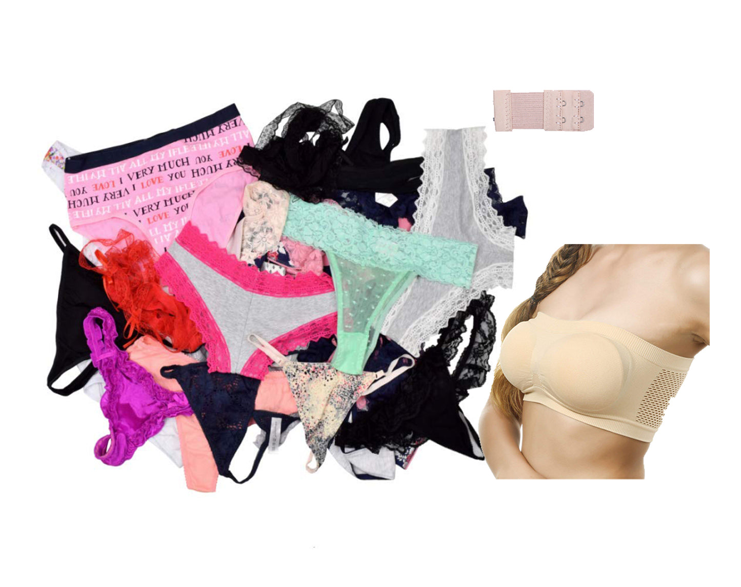 Pavvoin pack of 10 assorted women brief panty combo pack
