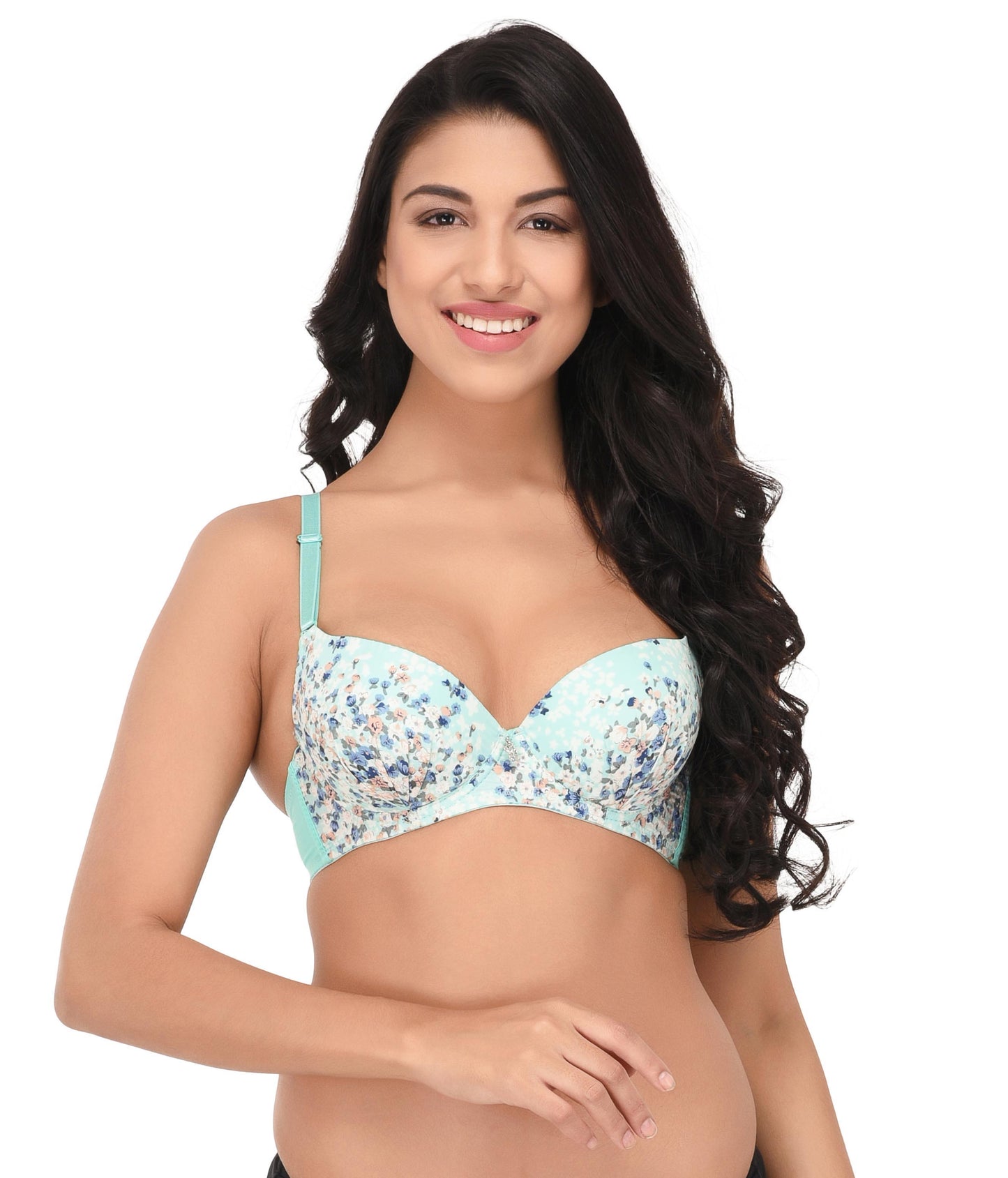 Pavvoin underwire padded push up bra for women