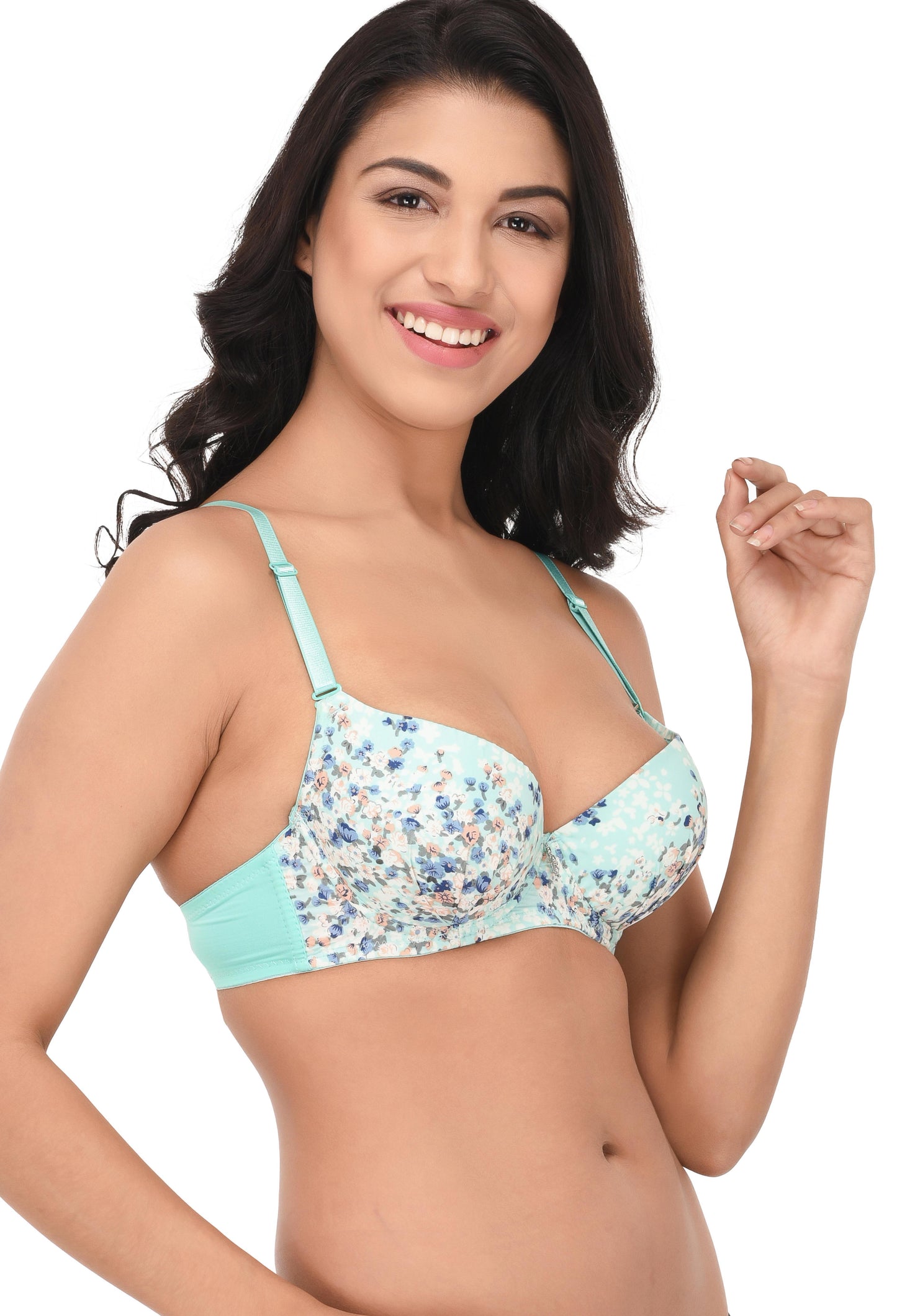 Pavvoin underwire padded push up bra for women