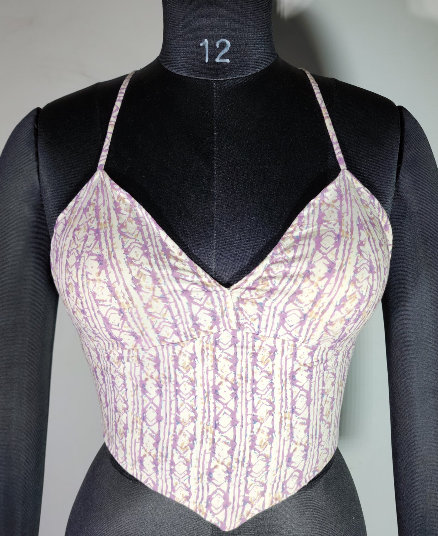 Pavvoin 100% cotton blue shirt and padded bralette combo for women