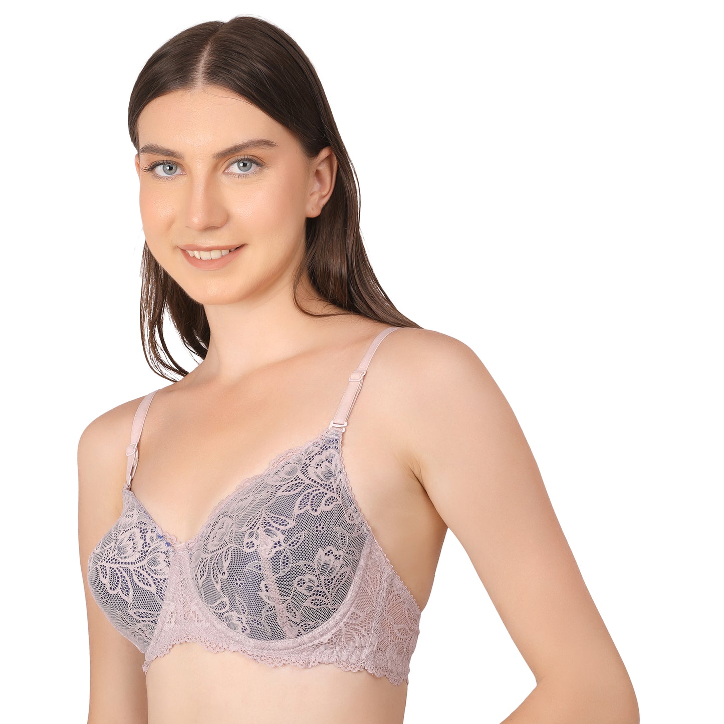 Pavvoin underwire padded plus size bra for women