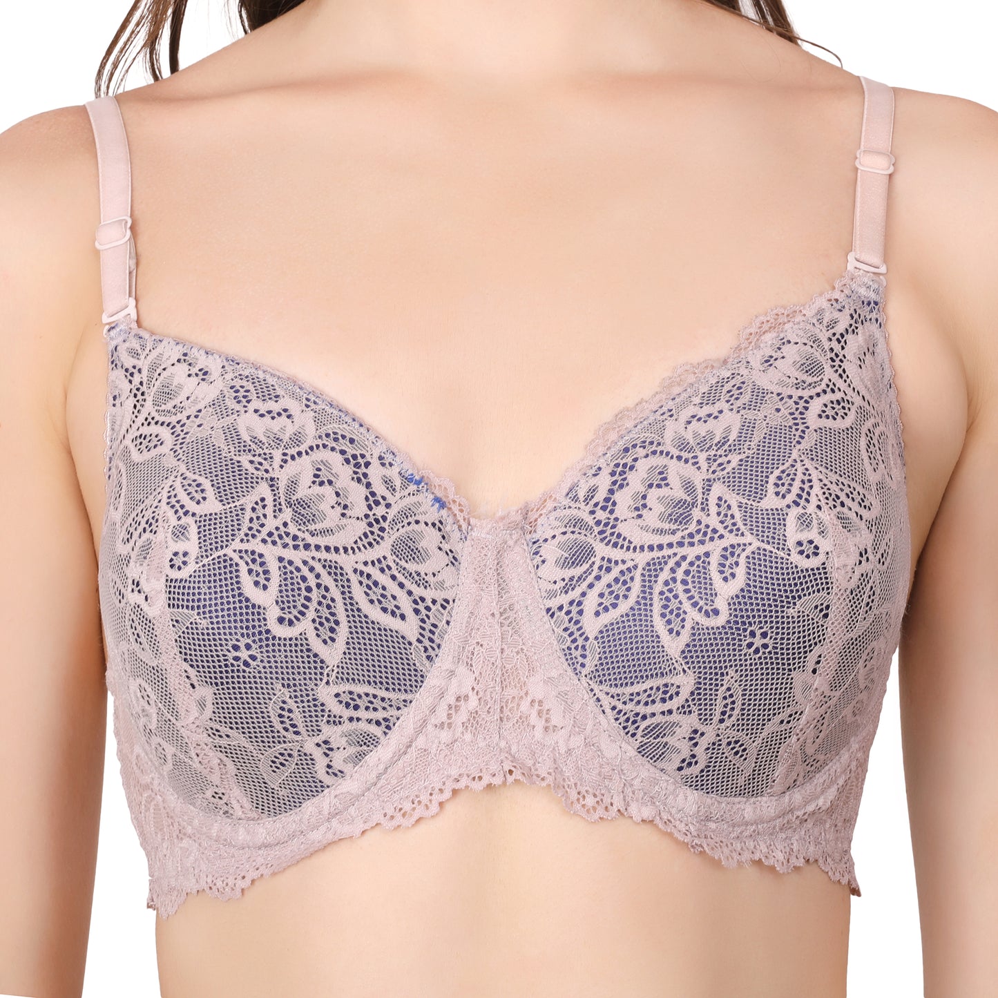 Pavvoin underwire padded plus size bra for women