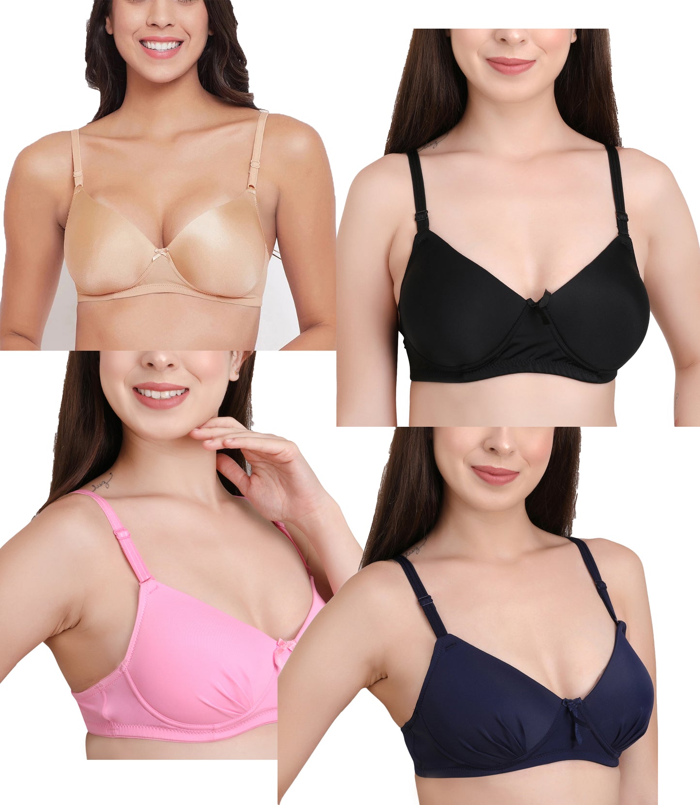 Pavvoin by queen Xiang Women's wirefree padded Everyday t-Shirt Bra