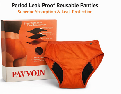 Pavvoin  pro Go pad free heavy Period Hipster Leak Proof Underwear for Medium to Heavy Flow,Reusable for 2 Years Without Pads panty for women