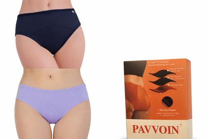 Pavvoin  pro Go pad free heavy Period Hipster Leak Proof Underwear for Medium to Heavy Flow,Reusable for 2 Years Without Pads panty for women