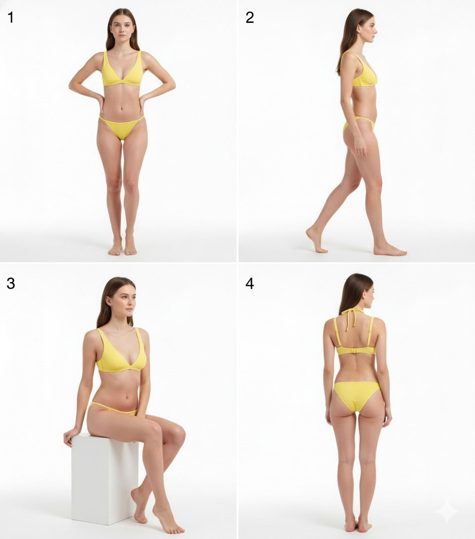 Pavvoin By Lerosey cotton stretch fold-over elastic tanga string bikini panty for women