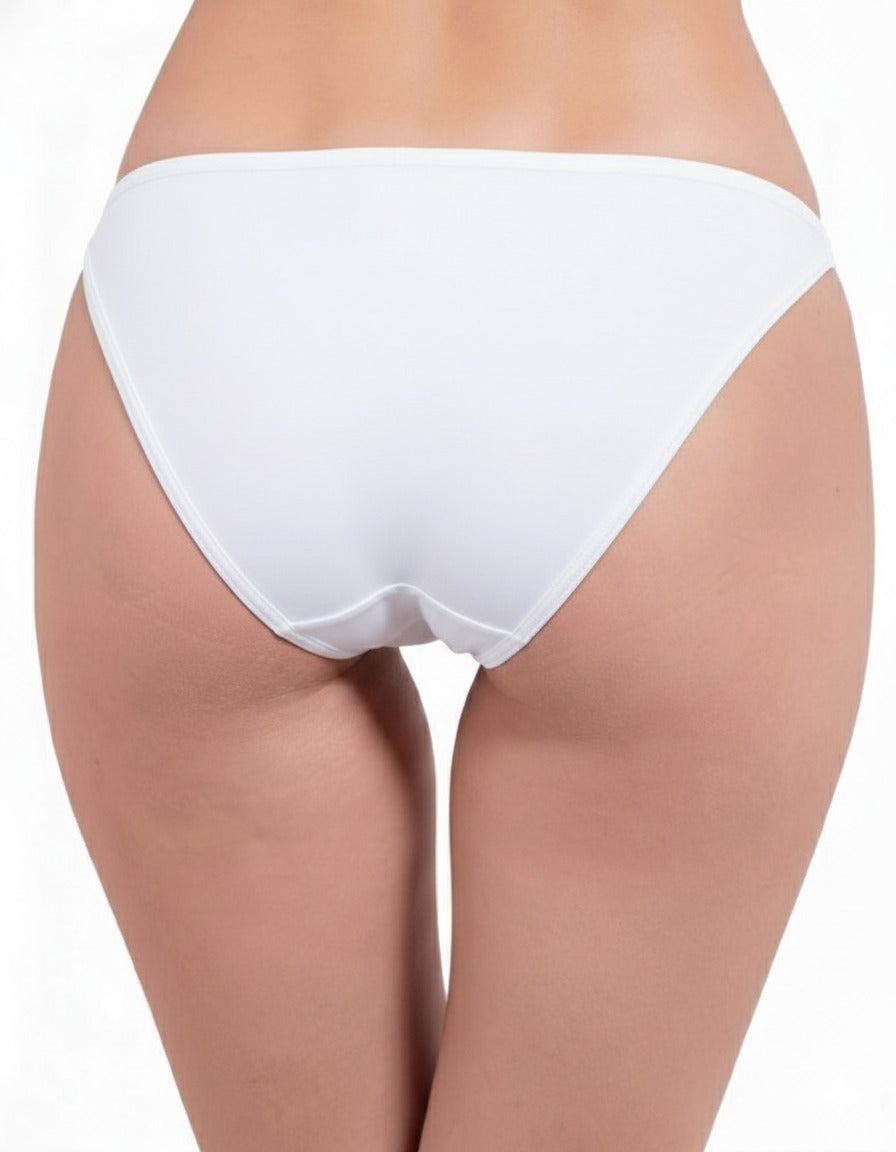 Pavvoin By Lerosey cotton stretch fold-over elastic tanga string bikini panty for women