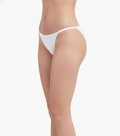 Pavvoin By Lerosey cotton stretch fold-over elastic tanga string bikini panty for women