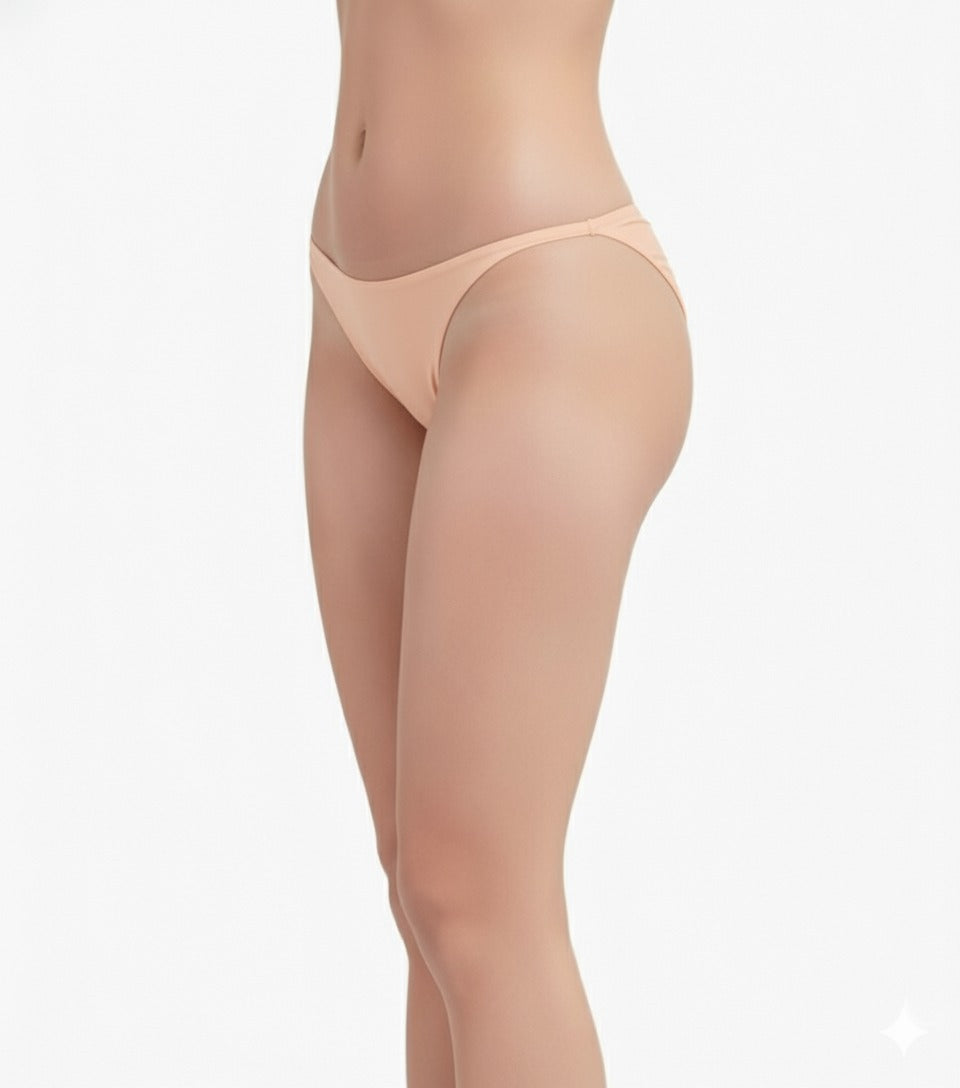 Pavvoin By Lerosey cotton stretch fold-over elastic tanga string bikini panty for women