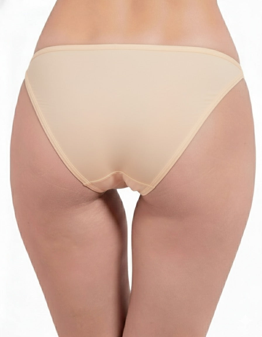 Pavvoin By Lerosey cotton stretch fold-over elastic tanga string bikini panty for women