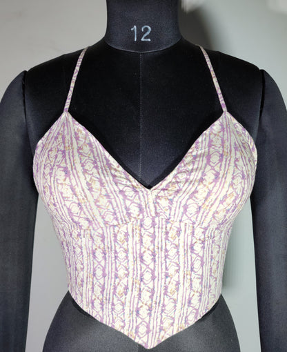 Pavvoin 100% cotton  blue shirt and padded bralette combo for women