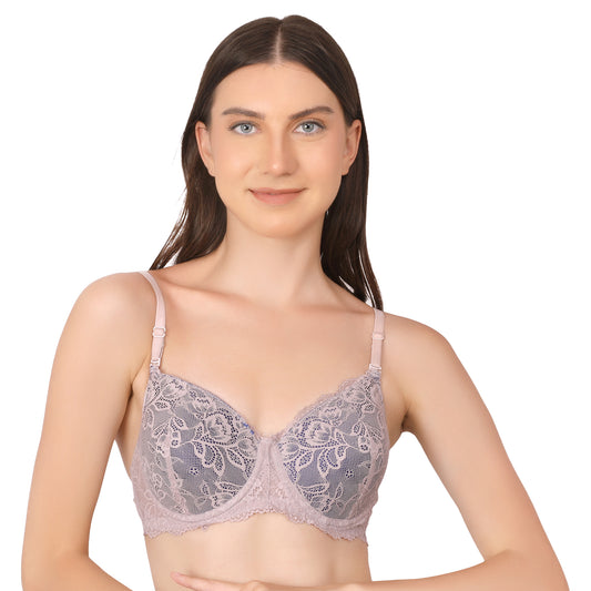 Pavvoin underwire padded plus size bra for women