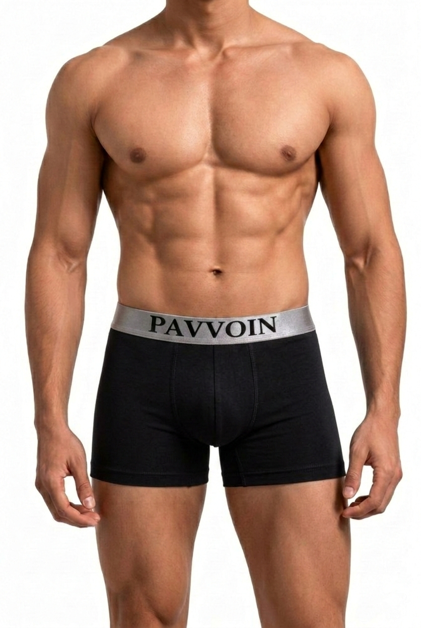 PAVVOIN Men’s Cotton Stretch Boxer Briefs/Trunk| Soft Breathable Innerwear | Anti-Roll Waistband | Body Fit Underwear for Men