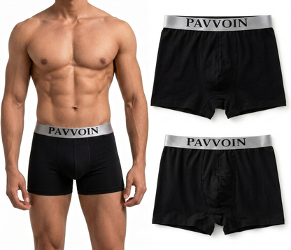 PAVVOIN Men’s Cotton Stretch Boxer Briefs/Trunk| Soft Breathable Innerwear | Anti-Roll Waistband | Body Fit Underwear for Men