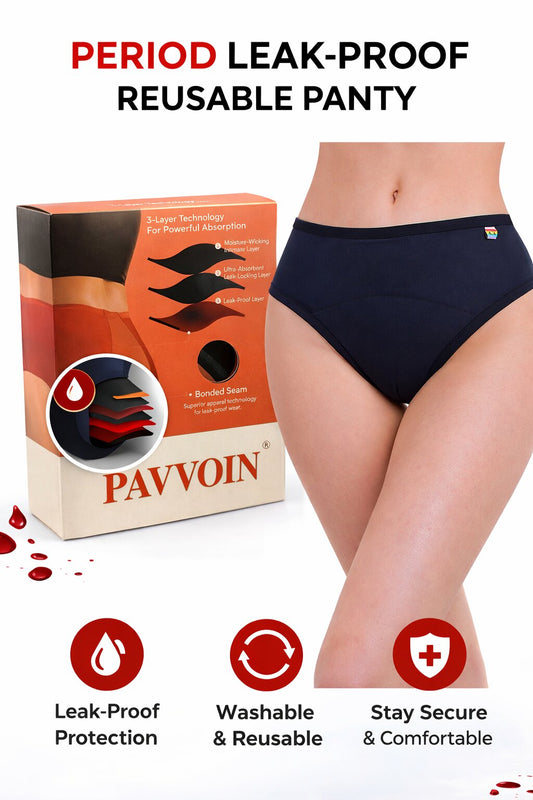Pavvoin  pro Go pad free heavy Period Hipster Leak Proof Underwear for Medium to Heavy Flow,Reusable for 2 Years Without Pads panty for women