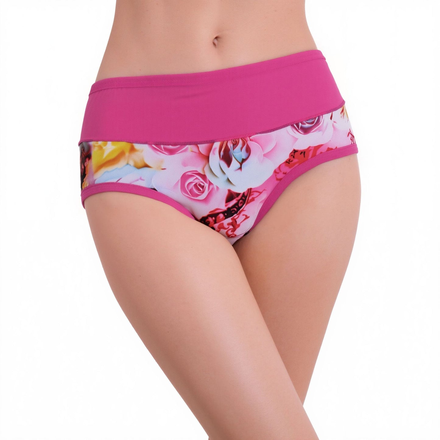 Pavvoin cotton blend flowered printed hipster brief panty for women