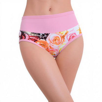Pavvoin cotton blend flowered printed hipster brief panty for women