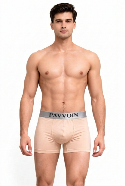 PAVVOIN Men’s Cotton Stretch Boxer Briefs/Trunk| Soft Breathable Innerwear | Anti-Roll Waistband | Body Fit Underwear for Men