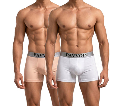 PAVVOIN Men’s Cotton Stretch Boxer Briefs/Trunk| Soft Breathable Innerwear | Anti-Roll Waistband | Body Fit Underwear for Men