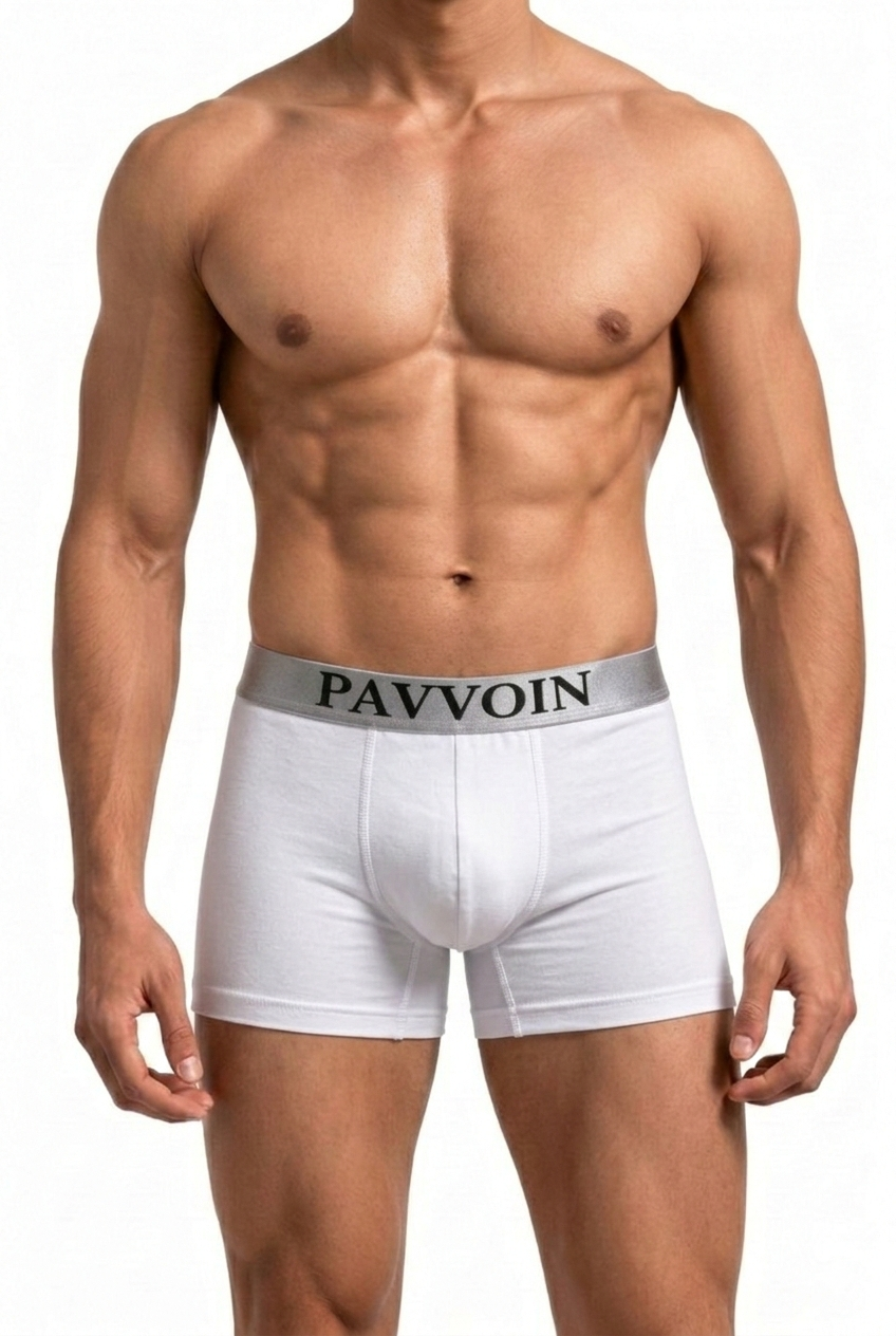 PAVVOIN Men’s Cotton Stretch Boxer Briefs/Trunk| Soft Breathable Innerwear | Anti-Roll Waistband | Body Fit Underwear for Men