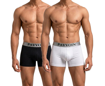 PAVVOIN Men’s Cotton Stretch Boxer Briefs/Trunk| Soft Breathable Innerwear | Anti-Roll Waistband | Body Fit Underwear for Men